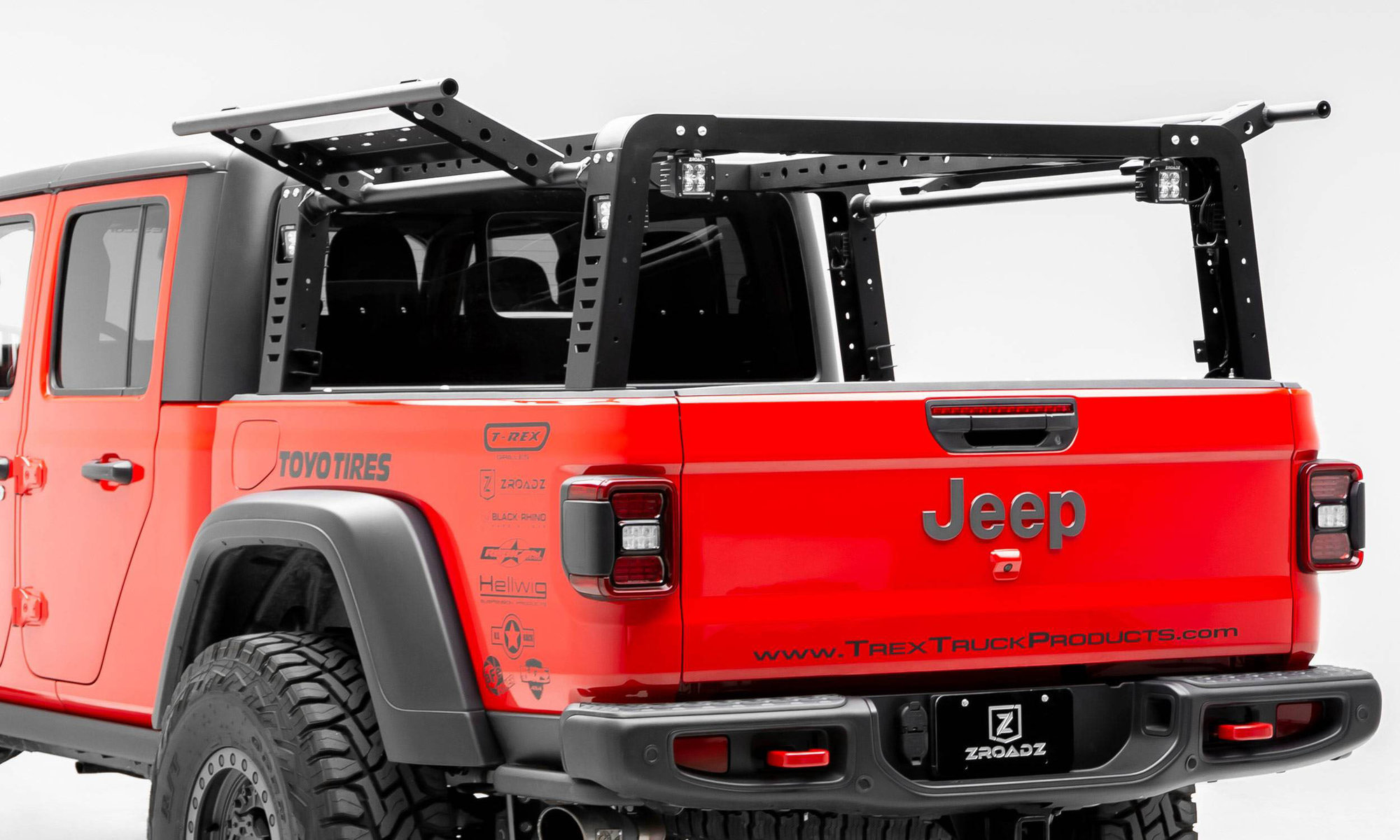 ZROADZ Z834101 Overland Access Rack With Side Gates & (4) 3 Inch 